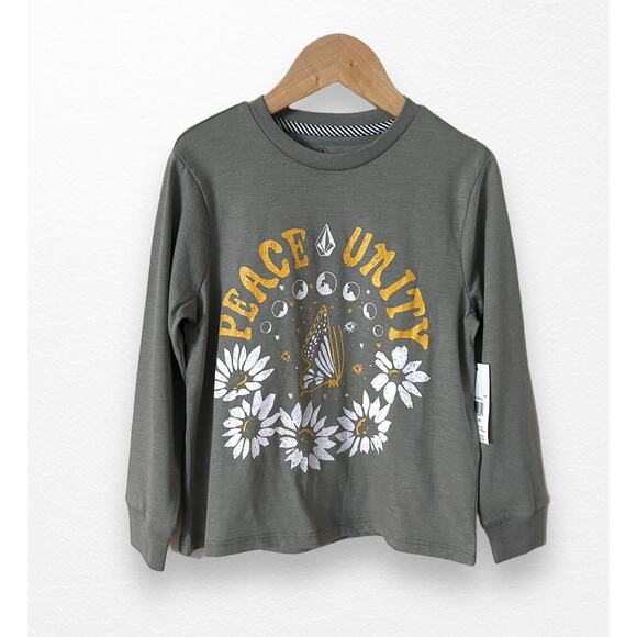 NWT Volcom Peace & Unity Long Sleeved Tee, Size 4 - Picture 3 of 9